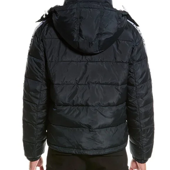 Armani Exchange Logo Men's Hooded Puffer Coat Jacket Large Dark Navy Color - Picture 2 of 8